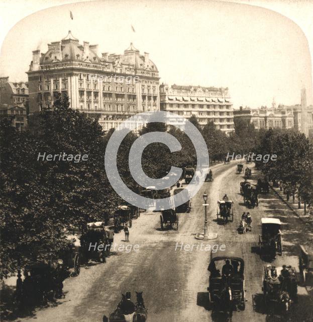 'The Cecil and Savoy Hotels, London', 1896.   Creator: Works and Sun Sculpture Studios.