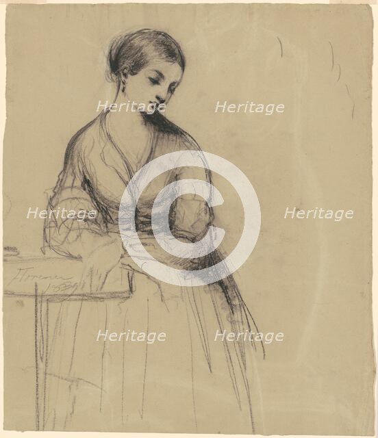 Young Woman, Florence [recto], 1839. Creator: Seth Wells Cheney.