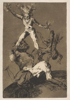 Plate 56 from 'Los Caprichos':To rise and to fall (Subir y bajar.), 1799. Creator: Francisco Goya.