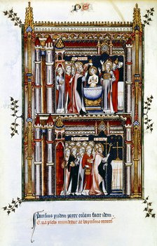 Scenes from the life of St Denis, patron saint of France, 3rd century (14th century). Artist: Unknown