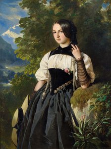 Young Swiss girl from Interlaken, 1840.