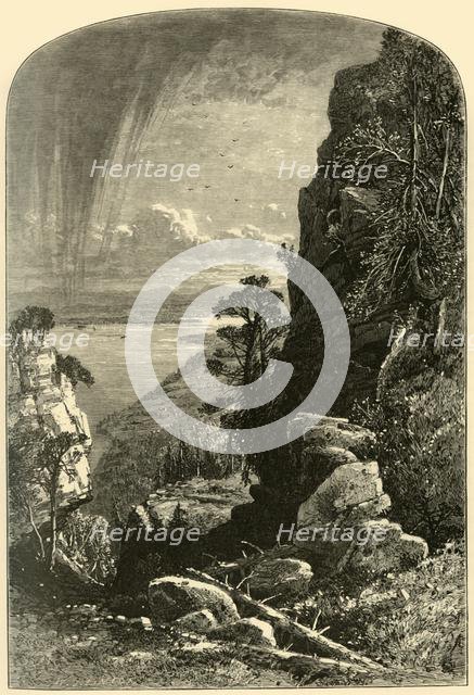 'Lake Memphremagog, South from Owl's Head', 1874.  Creators: John Douglas Woodward, W. J. Linton.