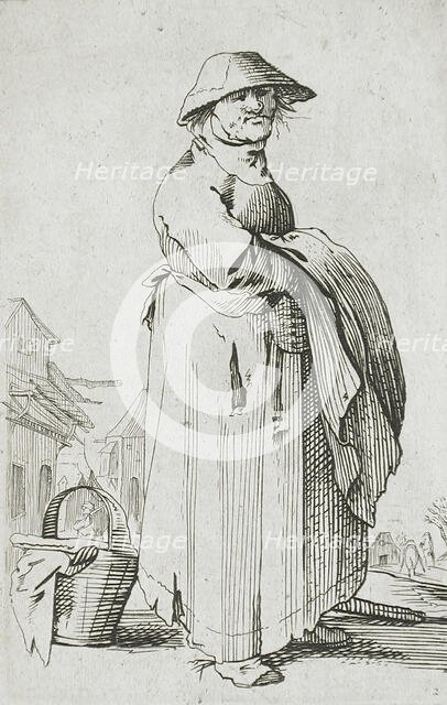 Peasant Woman with Basket, 17th century. Creator: Unknown.
