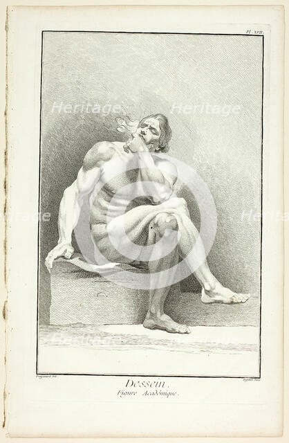 Design: Academic Figure, from Encyclopédie, 1762/77. Creator: A. J. Defehrt.