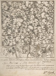 Characters and Caricaturas, April 1743., April 1743. Creator: William Hogarth.