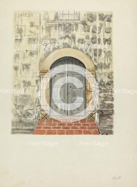 Doorway and Door, 1935/1942. Creator: Albert Pratt.