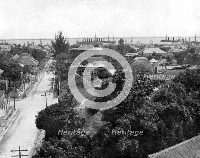 Duke Street and the harbour, Kingston, Jamaica, c1905. Artist: Adolphe Duperly & Son