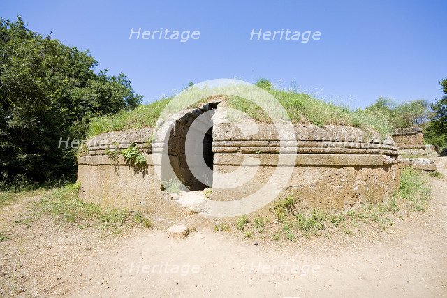 Etruscan tombs at Cerveteri, Italy. Artist: Samuel Magal