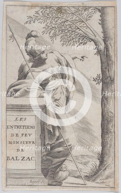 Frontispiece, from "Interviews with the Late Mr. Balzac" (Les Entretiens de Feu Monsieur d..., 1660. Creator: Pierre Daret.