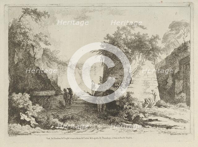 Vue du Tombeau de Virgile from Differentes vues dessiné d'après nature... dans les..., 18th century. Creator:  Adélaide Allou.