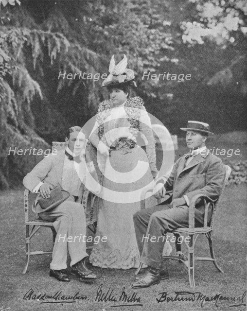 'Madame Melba, Mr. Haddon Chambers, and Mr. Bertram Mackennal', c1900, (1910). Artist: H Gude.