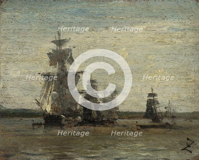 Les frégates, between 1850 and 1860. Creator: Felix Francois Georges Philibert Ziem.