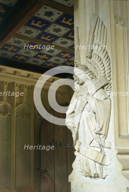 Angel in St Nicholas' Chapel, Carisbrooke Castle, Isle of Wight, 1997. Artist: N Corrie