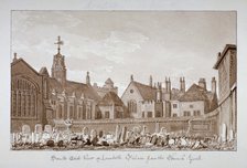 South-east view of Lambeth Palace from the churchyard, London, 1828. Artist: John Chessell Buckler