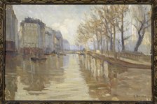 Montebello wharf (floods of 1910), 1910. Creator: Germain Eugene Bonneton.