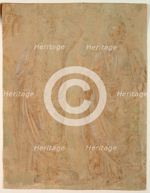 Two Standing Draped Male Figures, n.d. Creator: Perugino.