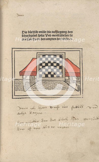 The Book of Chess, 1483. Creator: Jacobus de Cessolis.