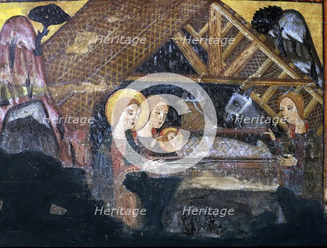  'The Nativity', detail of the work 'The Frontal of the Mother of God', tempera on wood from Bell…