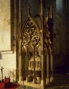 Tomb of King Pere III of Aragon, the Great, Monastery of Santes Creus, Aiguamúrcia, Spain, 2008.  Creator: LTL.