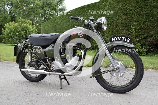 1954 Matchless G3 LS Auxiliary Fire Service motorcycle. Creator: Unknown.