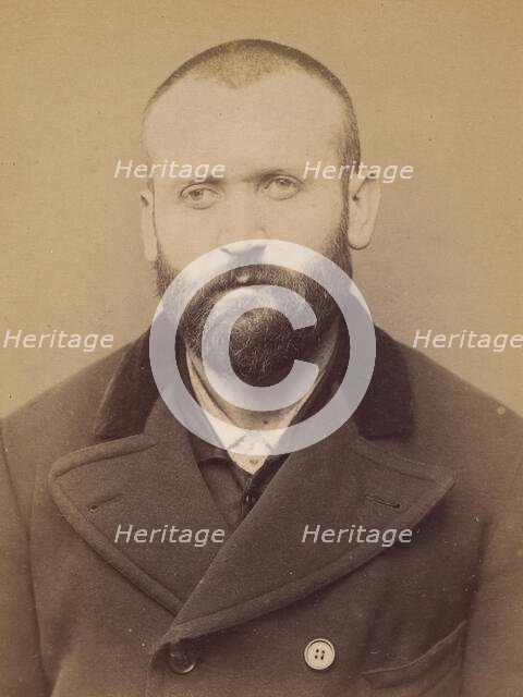 Sentenac. Phillipe. 36 ans, né à Soulan (Ariège). Menuisier. Anarchiste. 7/3/94., 1894. Creator: Alphonse Bertillon.