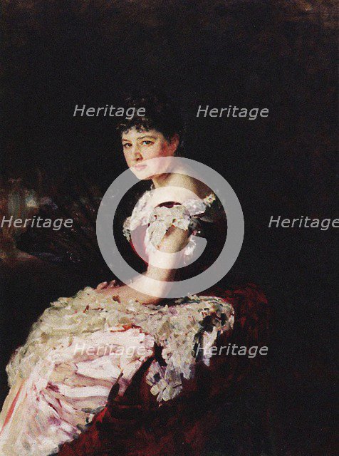 Portrait of the opera singer Maria Klimentova-Muromtseva (1857-1946), 1883.