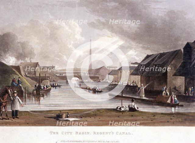 City Road, Finsbury, London, 1822. Artist: Anon