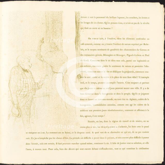 Yvette Guilbert, 1894. Creator: Henri de Toulouse-Lautrec.