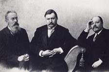 Three Russian composers, 1905. Artist: Unknown