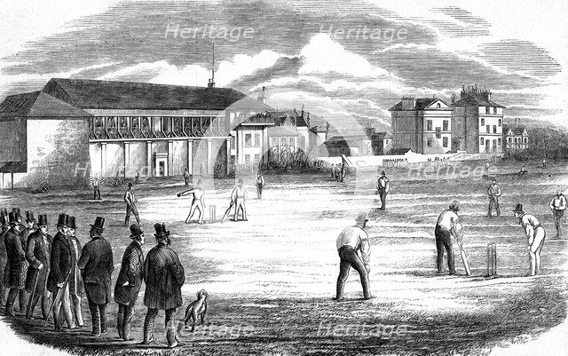 Lord's Cricket Ground, London, 1858. Artist: Unknown