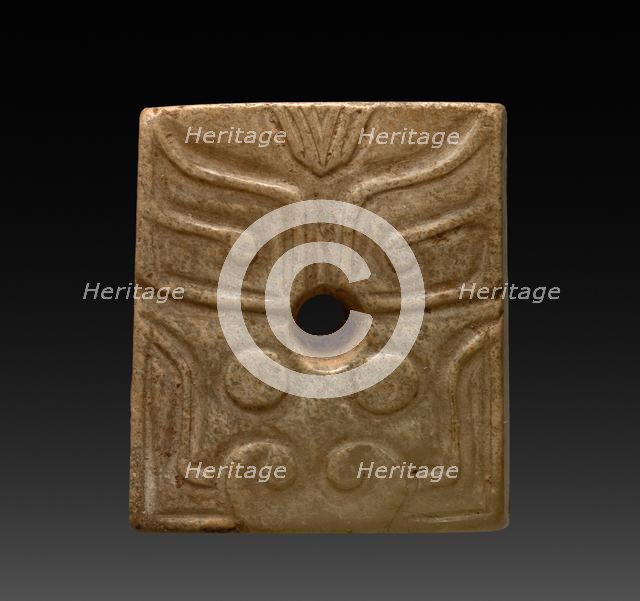 Prismatic Bead with Ogre Mask, 11th-10th Century BC. Creator: Unknown.