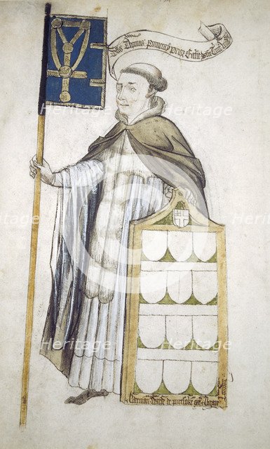 Thomas Pomeroy, Prior of Holy Trinity, in aldermanic robes, c1450.                                   Artist: Roger Leigh