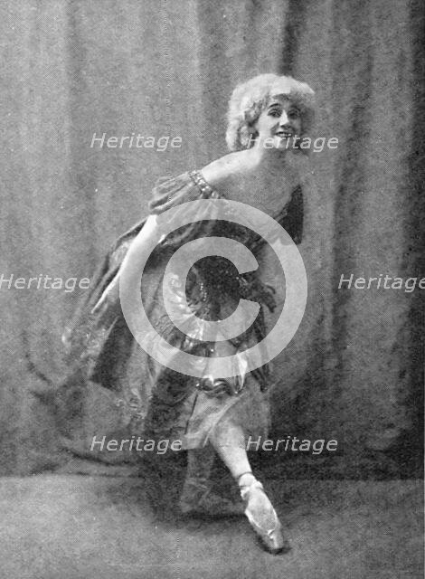 Mlle. Tamara Karsavina, of the Russian Imperial Ballet, appearing at the London Coliseum, 1909. Creator: Bert.