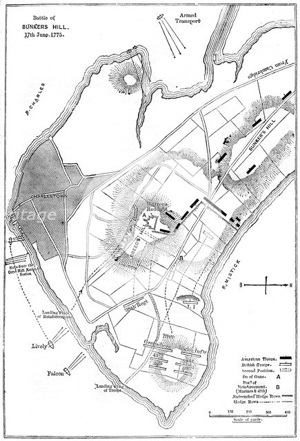Plan of the Battle of Bunker Hill, Boston, Massachusetts, 1775 (c1880). Artist: Unknown