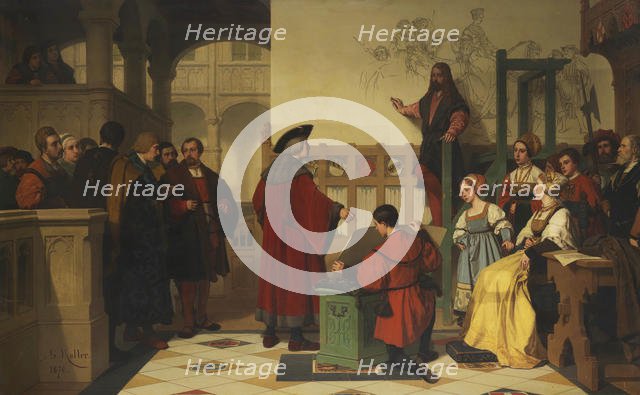 Albrecht Dürer Visited by Emperor Maximilian, 1870. Creator: Koller, Wilhelm (Guillaume) (1829-1884).