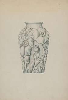 Milk Glass Vase, c. 1936. Creator: Wellington Blewett.
