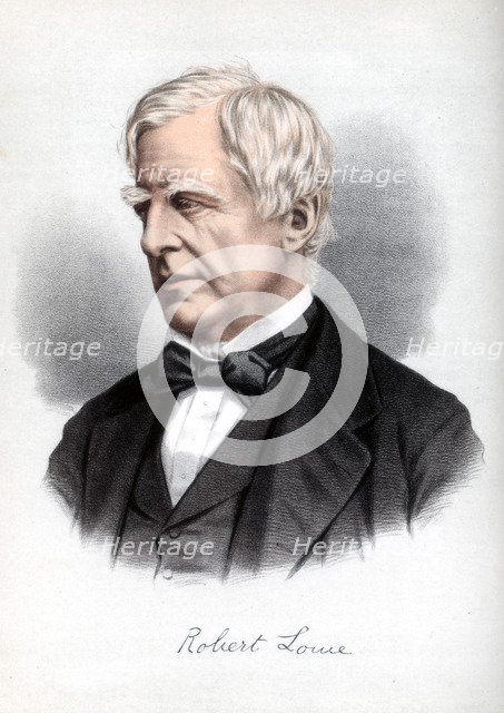 Robert Lowe, 1st Viscount Sherbrooke, British statesman, c1890.Artist: Cassell, Petter & Galpin