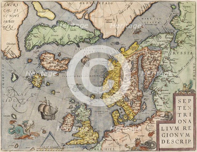 The Baltic Sea (From: Theatrum Orbis Terrarum), c. 1608-1610. Artist: Ortelius, Abraham (1527-1598)