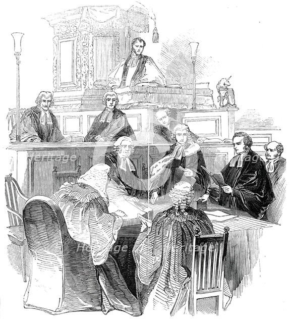 Confirmation of the Bishop of Oxford, at Bow Church, 1845. Creator: Unknown.