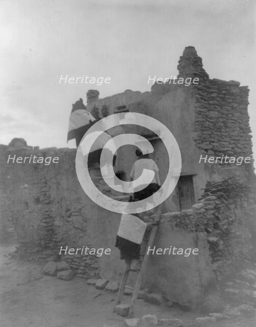 Walpi homes-Hopi, c1907. Creator: Edward Sheriff Curtis.
