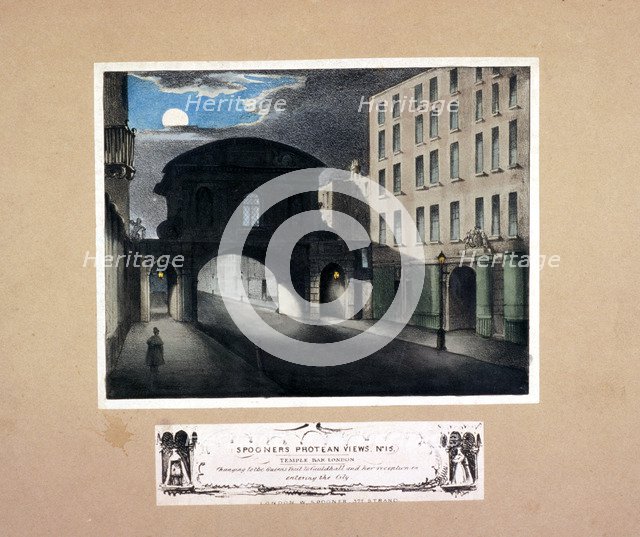 Temple Bar, London, 1837. Artist: Anon