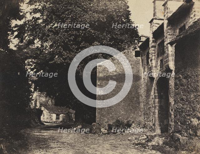 Gateway to Borwick Hall, Lancashire, 1855. Creator: Rev. John Richardson Major (British, 1821-1871).
