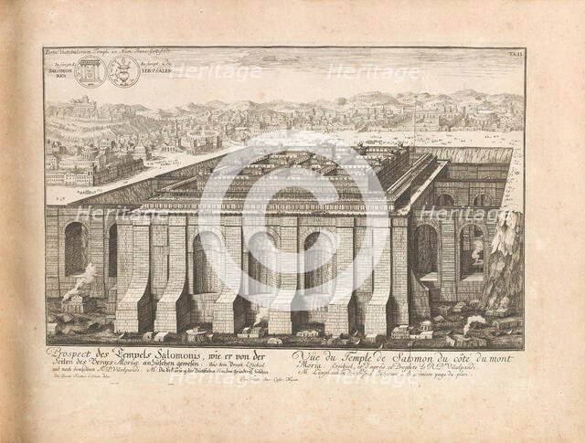 Solomon's Temple. From "Entwurff einer historischen Architektur", 1725. Creator: Fischer von Erlach, Johann Bernhard (1656-1723).