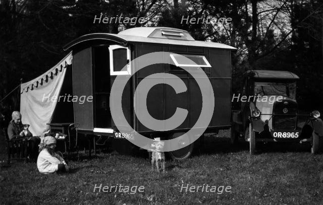 1924 Trojan with 1927 Lady Nimble caravan. Creator: Unknown.