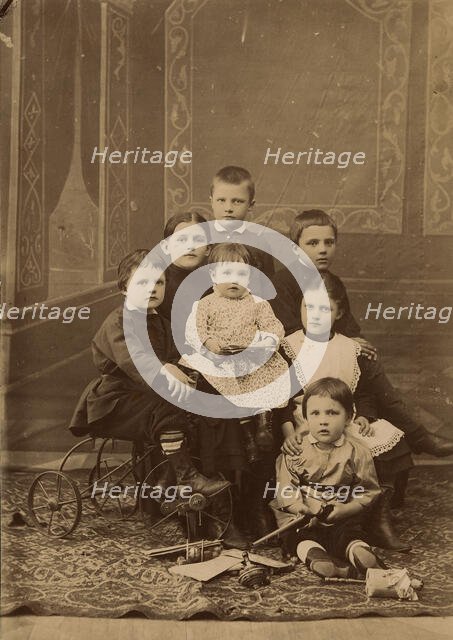 Children of the director of the teacher's seminary Ivan Timofeevich Savenkov, 1888-1889. Creator: Akselrod.