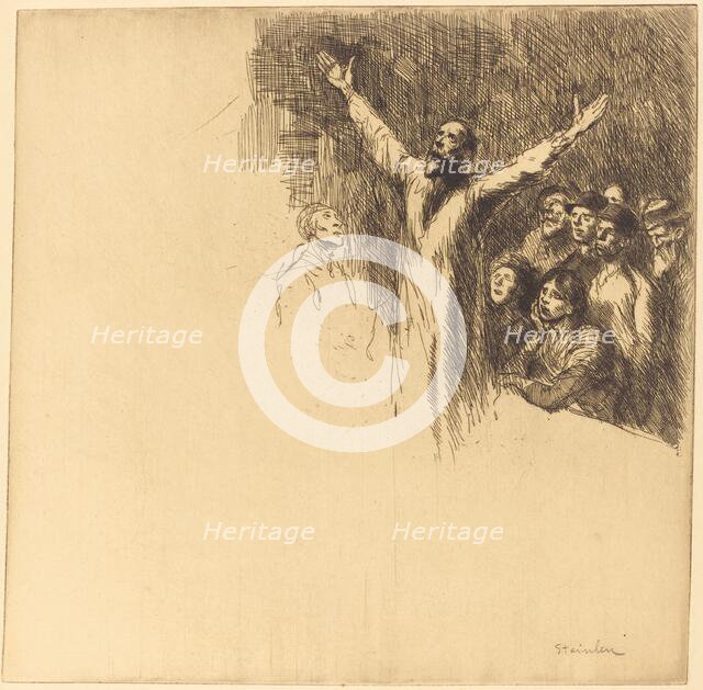 Prophet (Le prophete), 1902. Creator: Theophile Alexandre Steinlen.