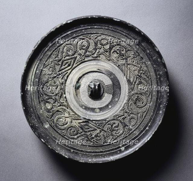 Mirror with Serpentine Interlaces and Angular Meanders, 3rd century BC. Creator: Unknown.