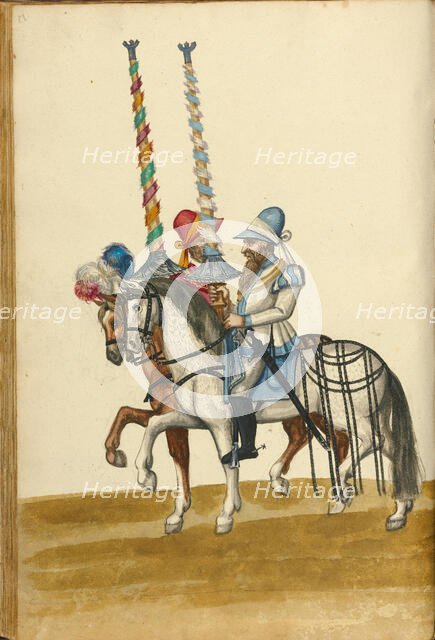 Two Horsemen with Lances, about 1560-1570. Creator: Unknown.