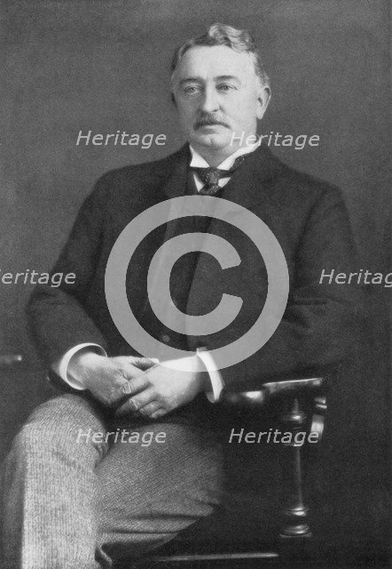 Cecil John Rhodes, British-born South African businessman, mining magnate, politician, 1902.Artist: Cecil Rhodes