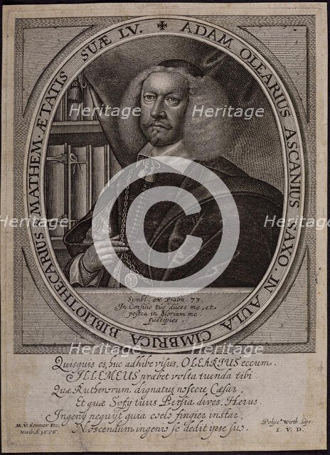 Portrait of Adam Olearius (1603-1671). Creator: Somer (Sommer), Mathias van (active 1649-1672).